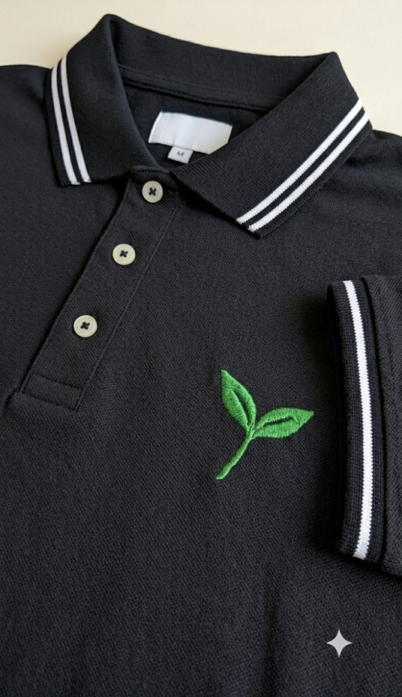 Signature Black Polo Neck Tee