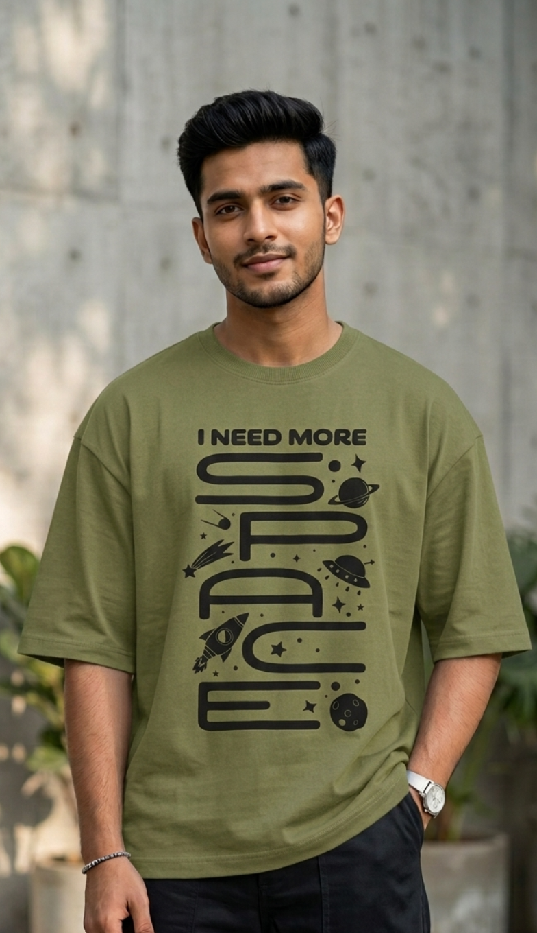 I Need More Space - Olive Unisex Graphic T-Shirt