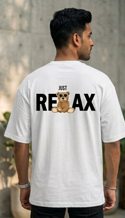 Just Relax - White Unisex Graphic T-Shirt