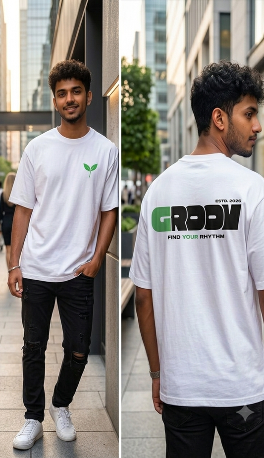 Groov FYR - White Unisex Graphic T-Shirt