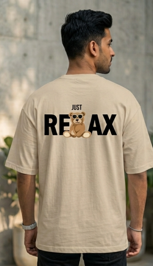 Just Relax - Beige Unisex Graphic T-Shirt