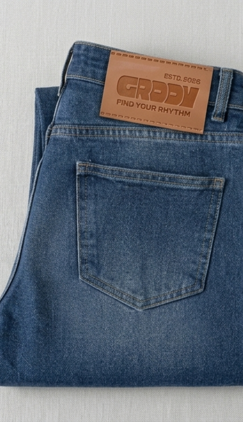 Wide-Leg Jeans - Mid Blue (Non-Lycra)