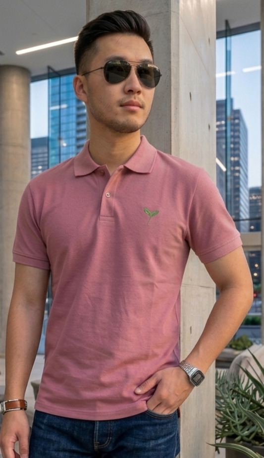 Signature Onion Pink Polo Neck Tee
