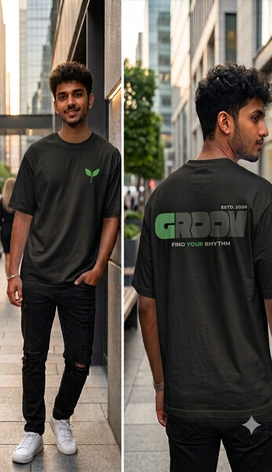 Groov FYR - Black Unisex Graphic T-Shirt