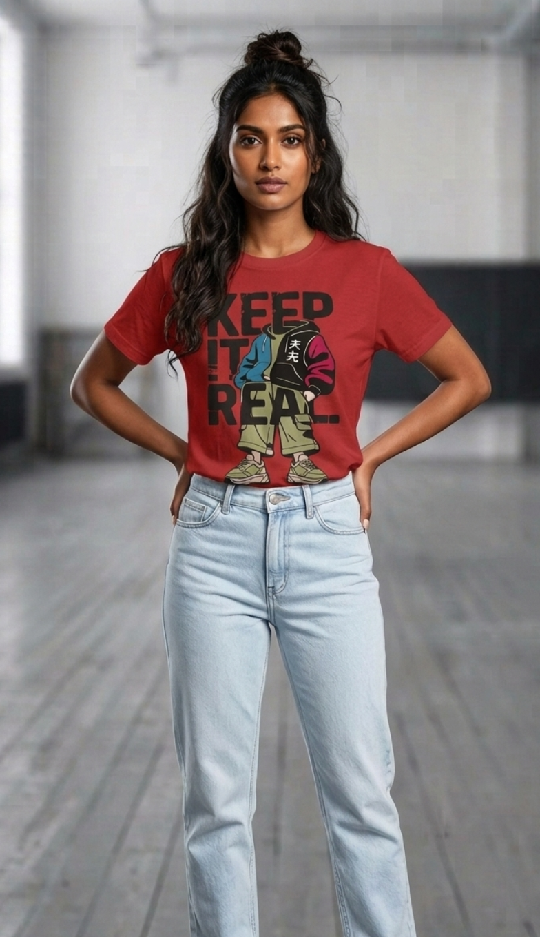Keep It Real - Red Unisex Graphic T-Shirt
