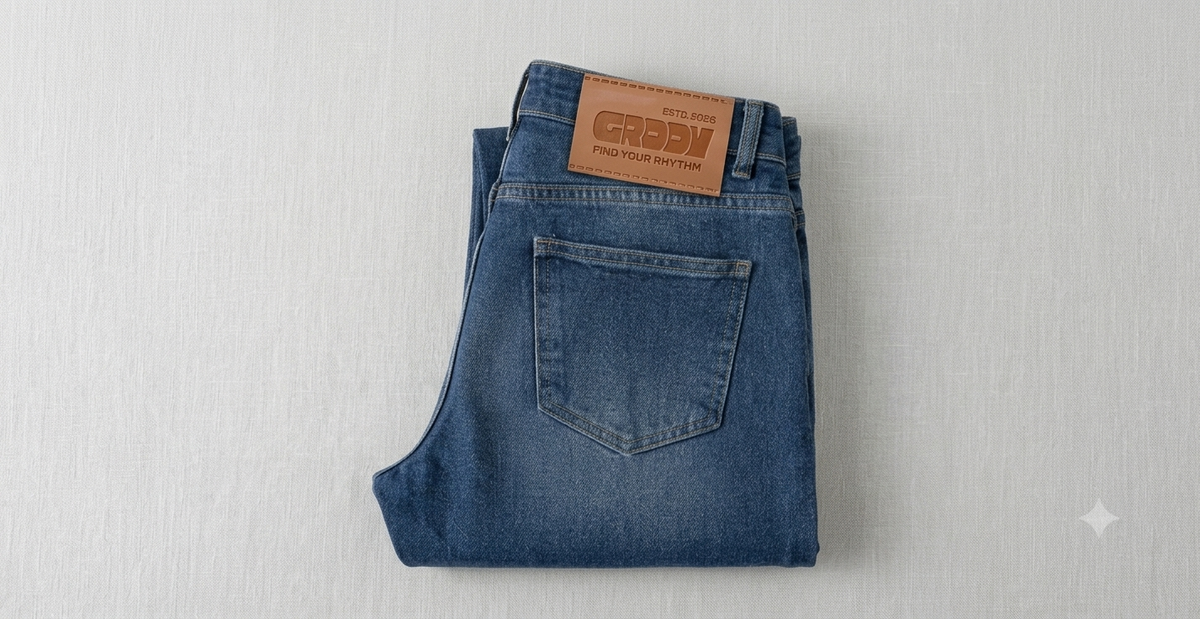 Cotton Heavy Wide-Leg Jeans — Non-Lycra