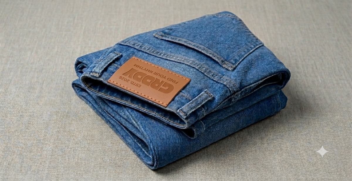 Cotton Heavy Wide-Leg Jeans — Non-Lycra